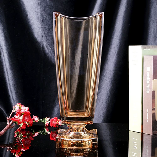 Легкая роскошная гостиная лилия большая ваза с водным цветочным расположением Новый китайский хрустальный стеклянный обеденный стол европейский стиль украшения