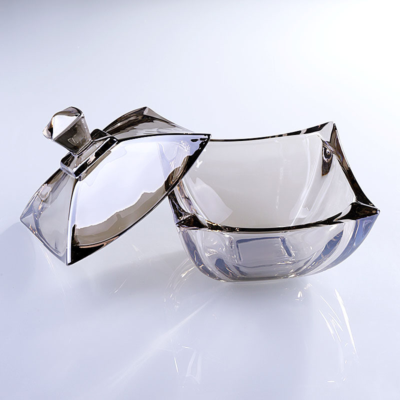 欧式轻奢简约水晶玻璃带盖糖罐干果糖果盒零食创意方糖缸收纳摆件,淘宝优惠券,粉丝福利购,淘宝优惠卷