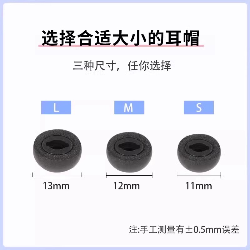 适用OPPO Enco Free4蓝牙耳机套oppo enco Free3入耳式记忆海绵耳塞耳帽free2耳冒套enco free4耳机替换配件 - 图0