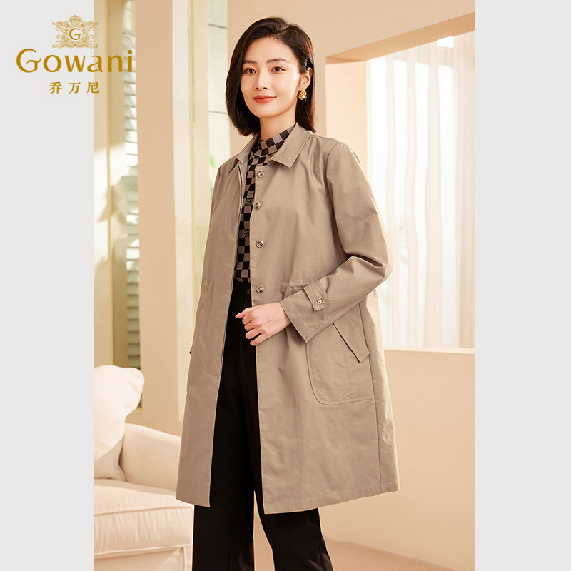 Gowani/乔万尼商场同款2024新品秋女风衣外套束腰显瘦ET3A658803