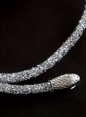 跨境蛇形可扭曲辣妹性感项链项圈