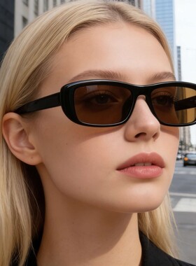 跨境女偏光防晒墨镜变色太阳镜