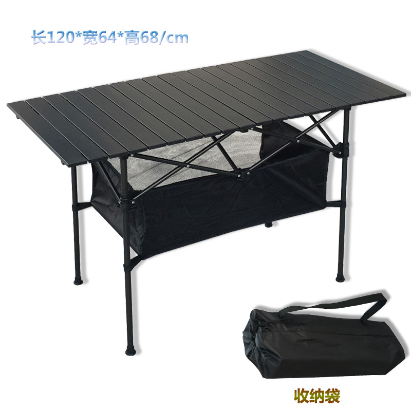 户外折叠桌子超轻铝合金桌便携式休闲桌车载露营桌沙滩宣传摆摊桌 - 图3