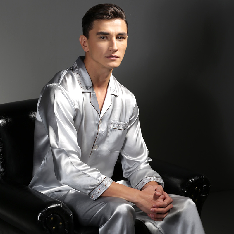 珊目尔2020夏季男士长袖长裤睡衣 珊目尔睡衣/家居服套装