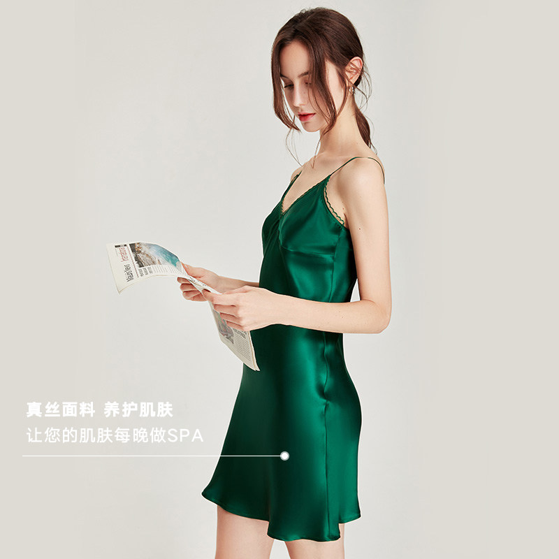 2022夏季新款性感吊带桑蚕丝睡裙 珊目尔睡裙