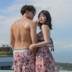 Cặp đôi đồ bơi ngực nhỏ gợi cảm chia đôi bikini áo tắm ba mảnh nữ quần đi biển trong gió nghỉ hè - Vài đồ bơi 	đồ đôi tắm biển đẹp Vài đồ bơi