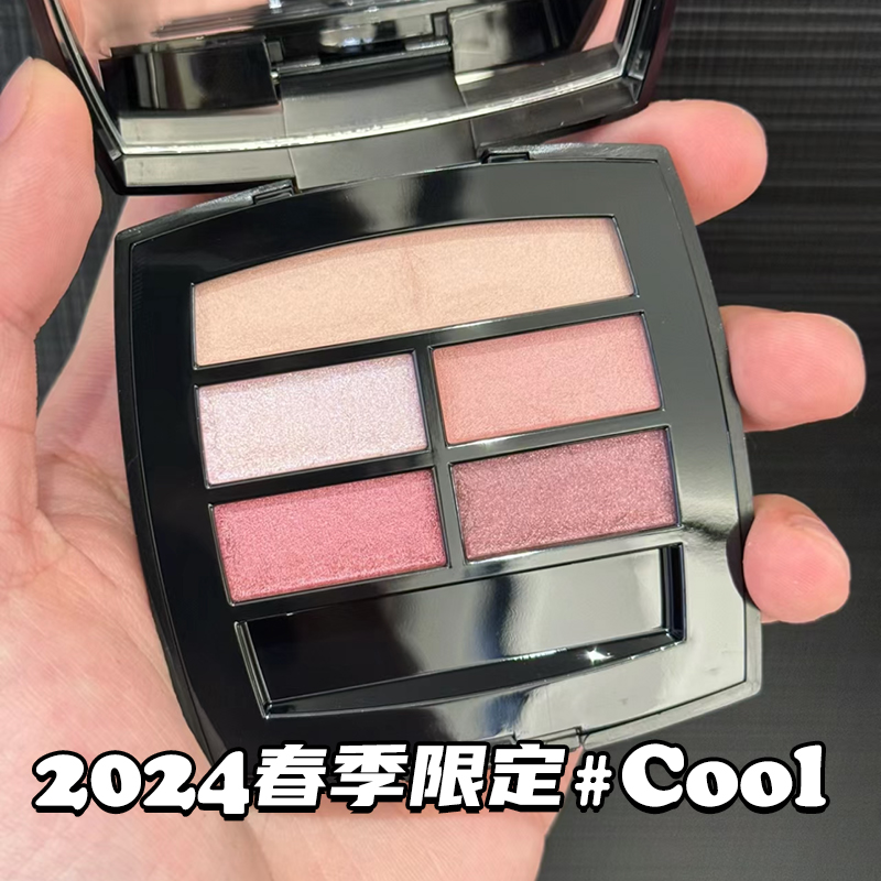 Chanel香奈儿2024春季限定五色眼影盘Cool单色雪花腮红邂逅护手霜