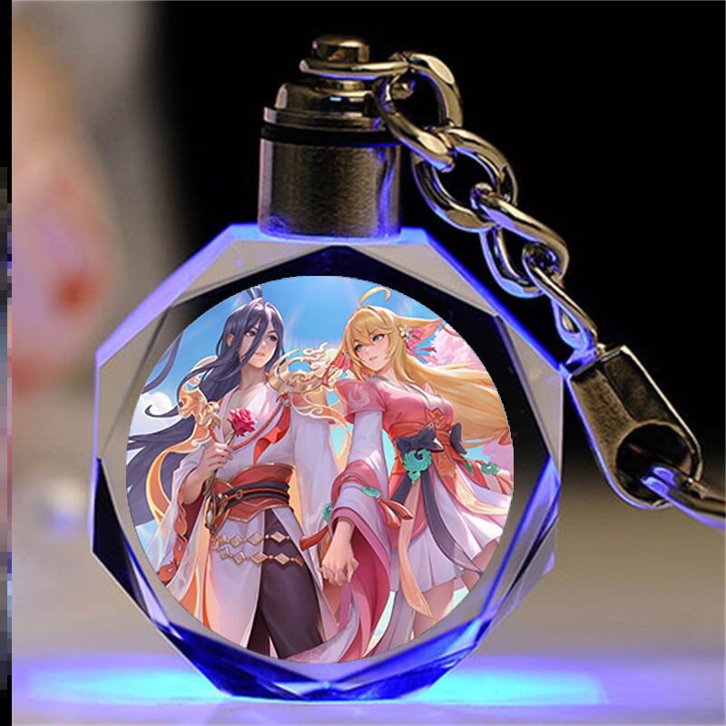 王者荣耀水晶王者荣耀水晶钥匙扣挂件实用虞姬夏日便利店姜子牙天穹之誓饰品