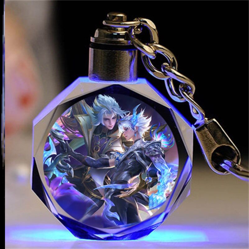 王者荣耀水晶王者荣耀水晶钥匙扣挂件炽阳神光地狱之眼鹤归松栖李信一念成魔