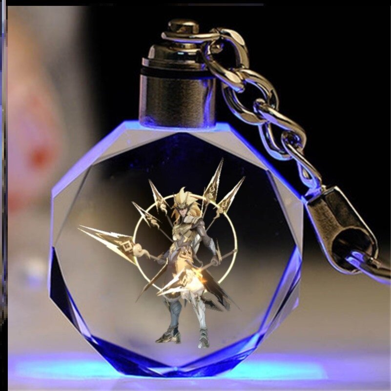 王者荣耀水晶王者荣耀水晶挂件钥匙扣百里玄策周边孙悟空创意李信一念神魔赠品