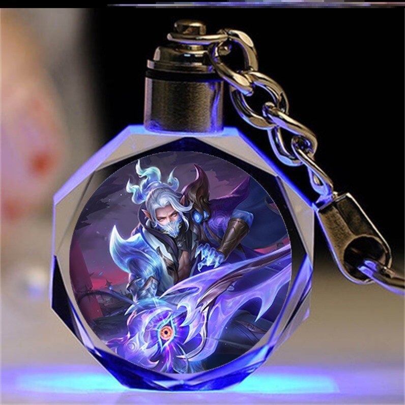王者荣耀水晶王者荣耀水晶钥匙扣挂件纪念墨子黄金天蝎座女友颜马超神威项链澜
