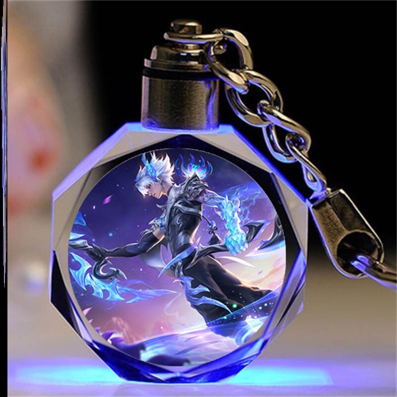 王者荣耀水晶王者荣耀水晶钥匙扣挂件纪念墨子黄金天蝎座女友颜马超神威项链澜