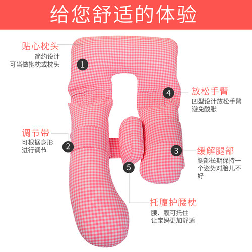 孕妇枕多功能孕妇枕头u型枕护腰侧睡抱枕侧卧拖腹睡觉靠枕孕用品 - 图2