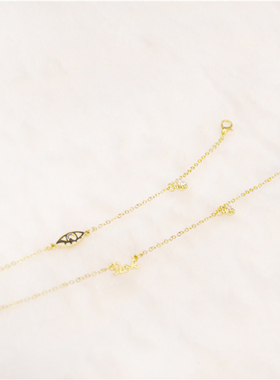 love韩国红色嘴唇眼睛短项链