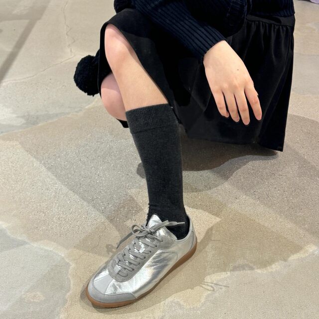 Sheepskin version ~ Super soft sole leather shoes, silver moral training shoes, women's casual sports shoes, versatile thick sole lace-up sneakers