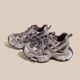 European station genuine leather dad shoes for women 2025 spring new style breathable mesh straps to show feet small sports street casual shoes