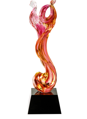 琉璃奖杯定制创意刻字