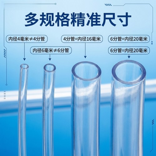 透明软管水平管家用自来水塑料软管电线穿线管水管工地pvc塑料管 - 图1