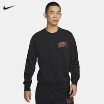 NIKE Nike Spring Mens Round Collar Jersey Sports Casual Plus Suede Warm Printed Covering Jersey FV4446-010