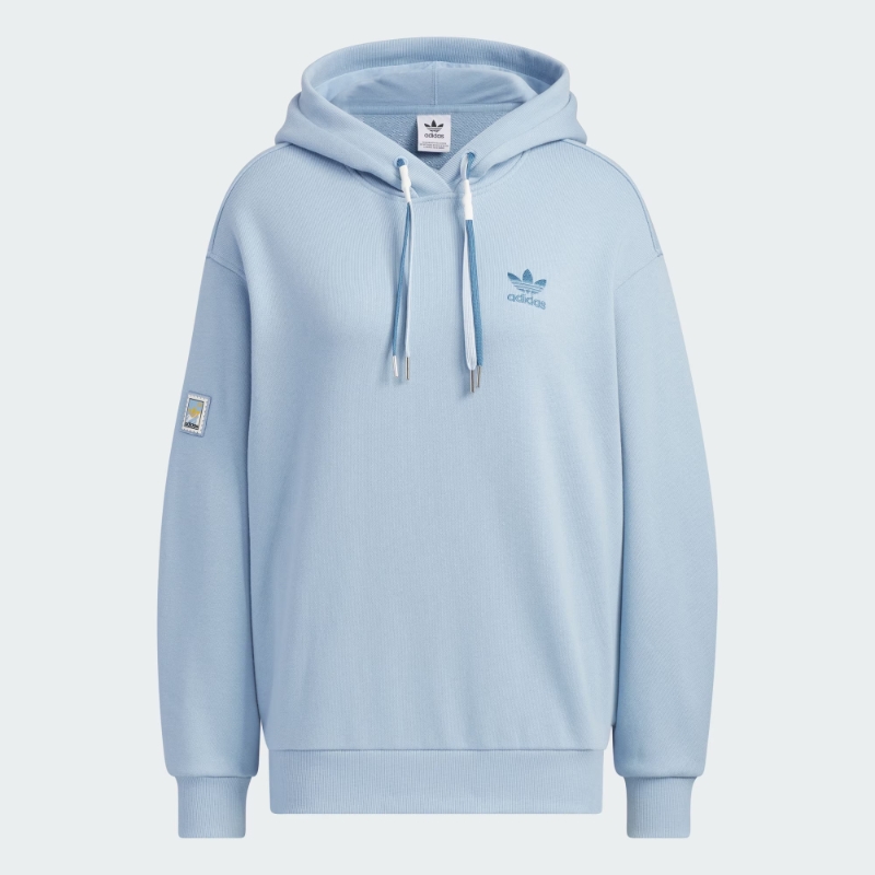 【自营】ADIDAS阿迪达斯三叶草冬季女士运动连帽卫衣套头衫IW9415