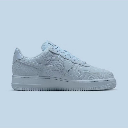 NIKE耐克女鞋星星鞋空军一号运动鞋冰蓝腰果花复古板鞋IO1259-400 - 图0