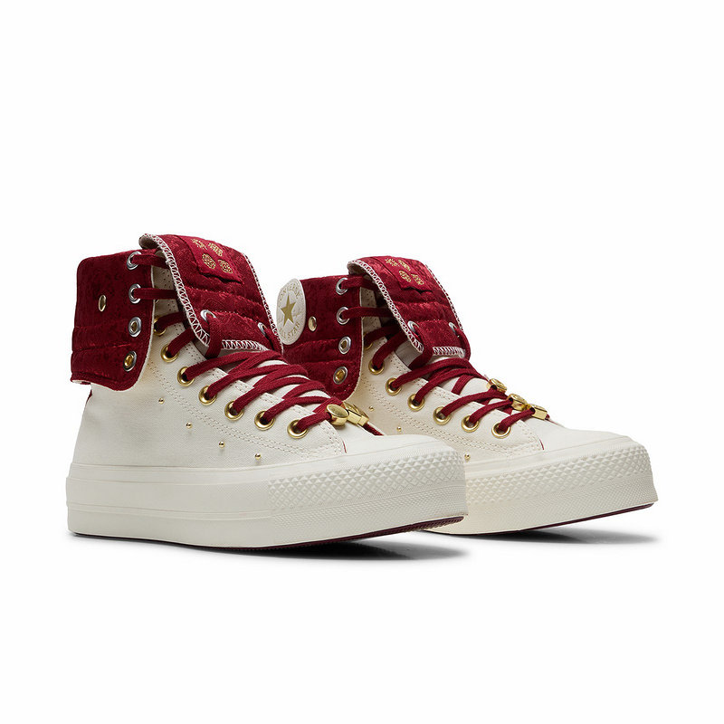 Converse匡威马年起飞新年款女帆布鞋可翻折马靴版厚底鞋 A19074C,淘宝优惠券,粉丝福利购,淘宝优惠卷