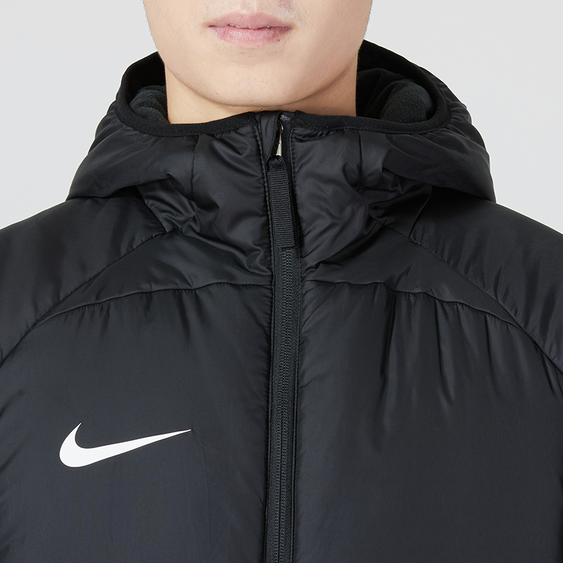 NIKE耐克棉服男外套保暖运动冬季新款足球棉衣连帽夹克DJ6311-010