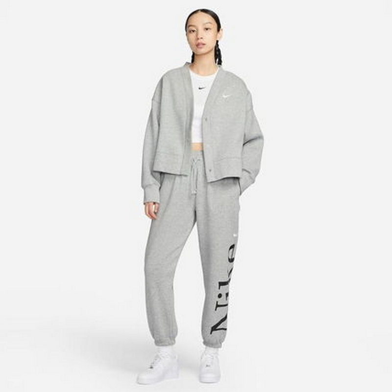 【自营】Nike耐克女裤加绒标志运动裤格雷系配色束脚裤FN2553-063