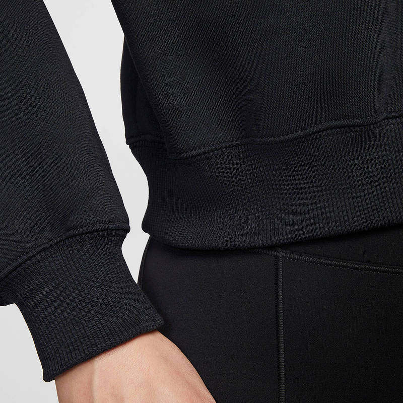 Nike耐克女子卫衣春季宽松短款加绒刺绣连帽针织套头衫IF0259-010,淘宝优惠券,粉丝福利购,淘宝优惠卷