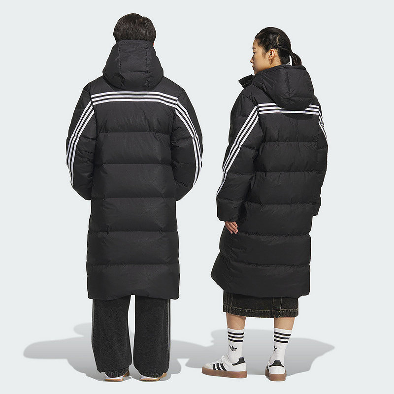 adidas阿迪达斯男女三叶草长款过膝连帽羽绒服鸭绒冬装外套KC64,淘宝优惠券,粉丝福利购,淘宝优惠卷