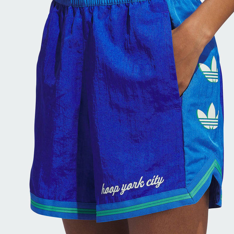 Adidas阿迪达斯三叶草男女HOOP YORK CITY串标梭织短裤IT9952 - 图2