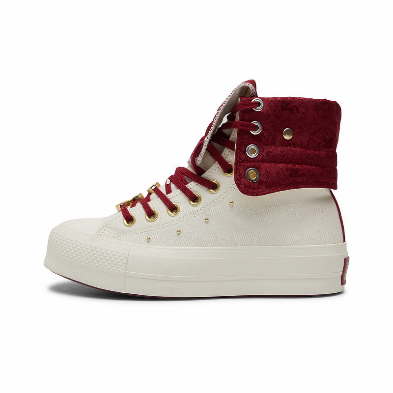 Converse匡威马年起飞新年款女帆布鞋可翻折马靴版厚底鞋 A19074C,淘宝优惠券,粉丝福利购,淘宝优惠卷