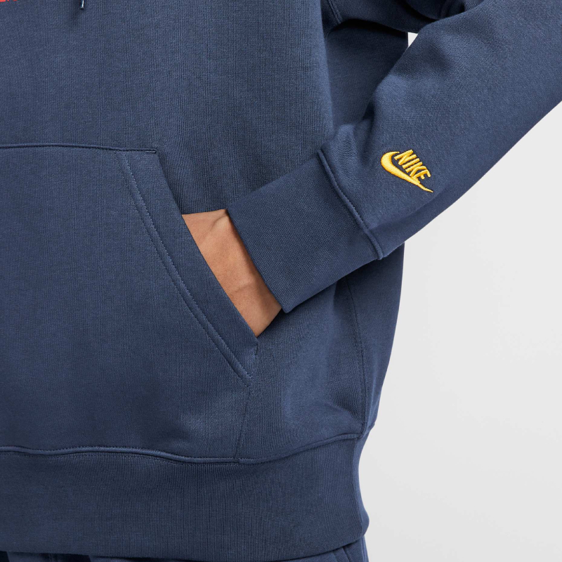 Nike耐克男子图案卫衣秋冬新款加绒保暖连帽复古套头衫HJ2160-451 - 图3