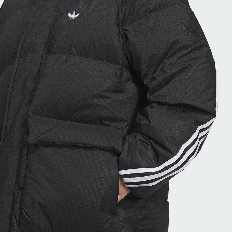 adidas阿迪达斯男女三叶草长款过膝连帽羽绒服鸭绒冬装外套KC64,淘宝优惠券,粉丝福利购,淘宝优惠卷