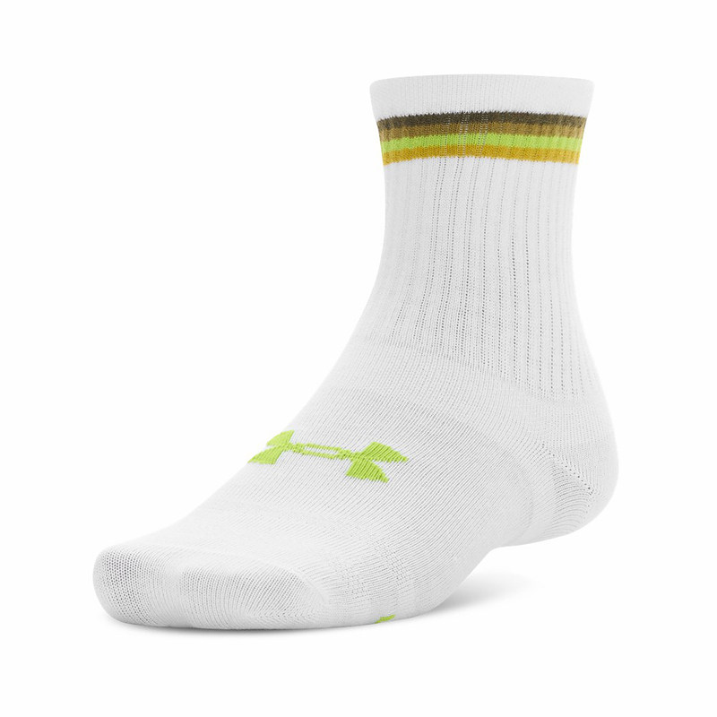 UA安德玛女子休闲袜子ESSENTIAL运动休闲中筒袜3双装 1382942-103 - 图2