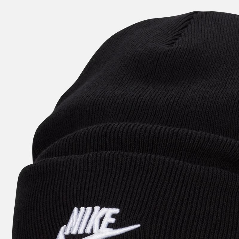 【自营】Nike耐克帽子冬季新款黑色保暖翻边针织毛线帽FB6528-010
