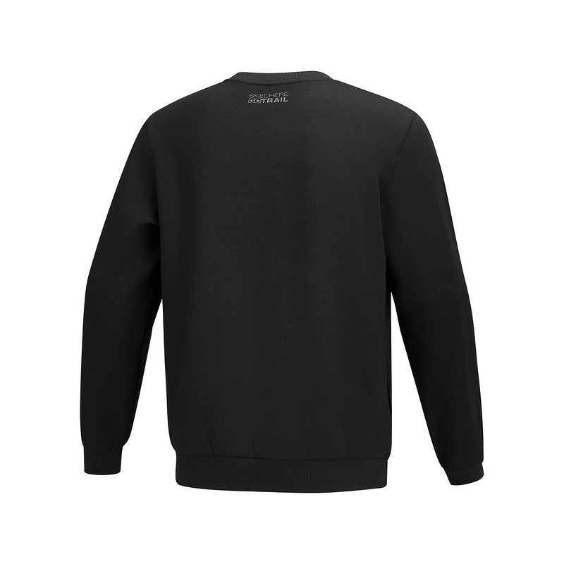 Skechers斯凯奇2025新款男装简约风舒适针织套头圆领卫衣P425M155 - 图0