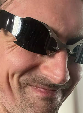 凹造型未来科技感朋克墨镜女超酷