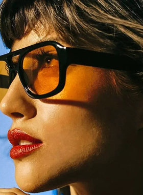 2025新款欧美潮流双梁方形墨镜时尚嘻哈男女款太阳镜街拍潮牌个性