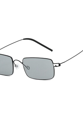 明星同款无螺丝太阳镜男女休闲百搭金丝细边港风小框墨镜防紫外线