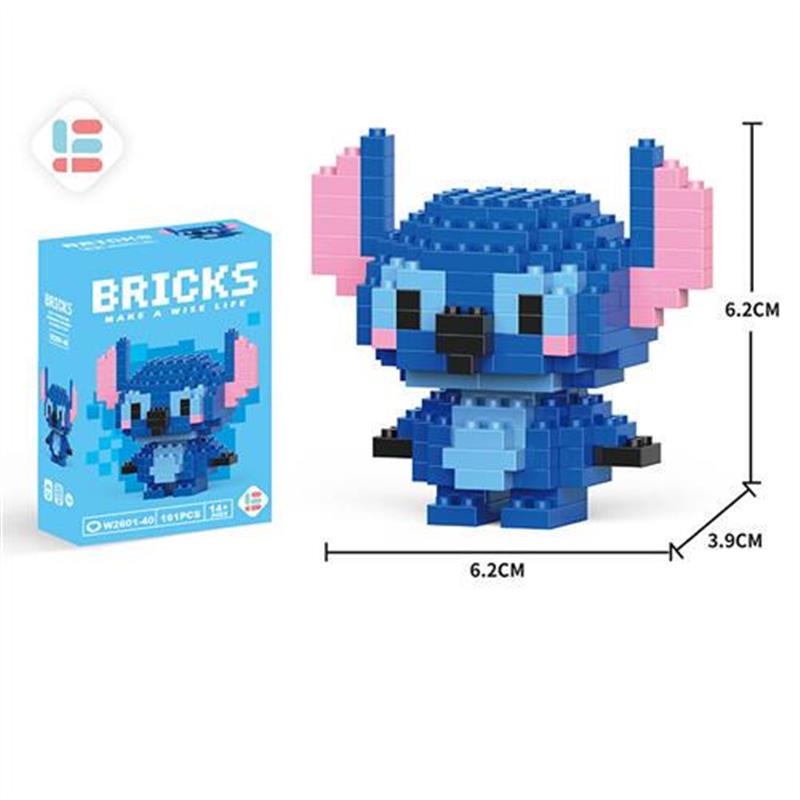 Stitch LinaBell StellaLou Building Blocks Cartoon  Character - 图0