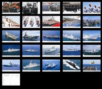 Recommended set of 25 postcards of the Chinese Peoples Navy with red theme