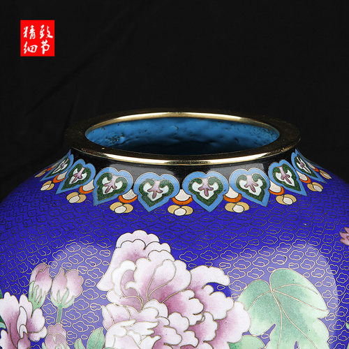 景泰蓝花瓶铜胎掐丝珐琅鸳鸯摆件北京特色工艺品结婚礼品纪念品 - 图3