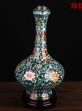 景泰蓝花瓶书房商务礼品装饰摆件