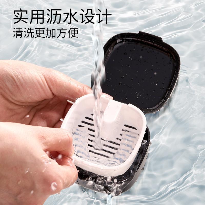 日本牙套盒子便携带浸泡清洗假牙牙齿矫正器隐形牙套保持器收纳盒 - 图2
