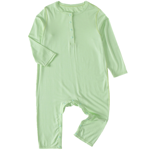 莫代尔婴儿连体衣爬服长袖超薄睡衣空调服宝宝衣服无痕哈衣连身衣-图3