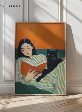 BOOKS复古怀旧温馨治愈装饰画挂画墙壁图书馆书店咖啡厅阅读看书