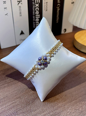 SL004•小众设计轻奢简约珍珠串珠手链（材料包&成品）