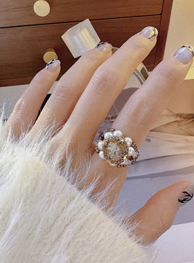 JZ004•小众设计复古时尚女王串珠戒指（材料包&成品）