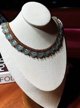 XL008•新中式复古蕾丝串珠颈链choker项链（材料包&成品）